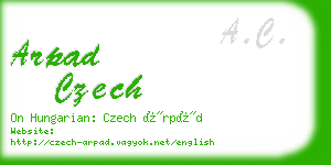 arpad czech business card